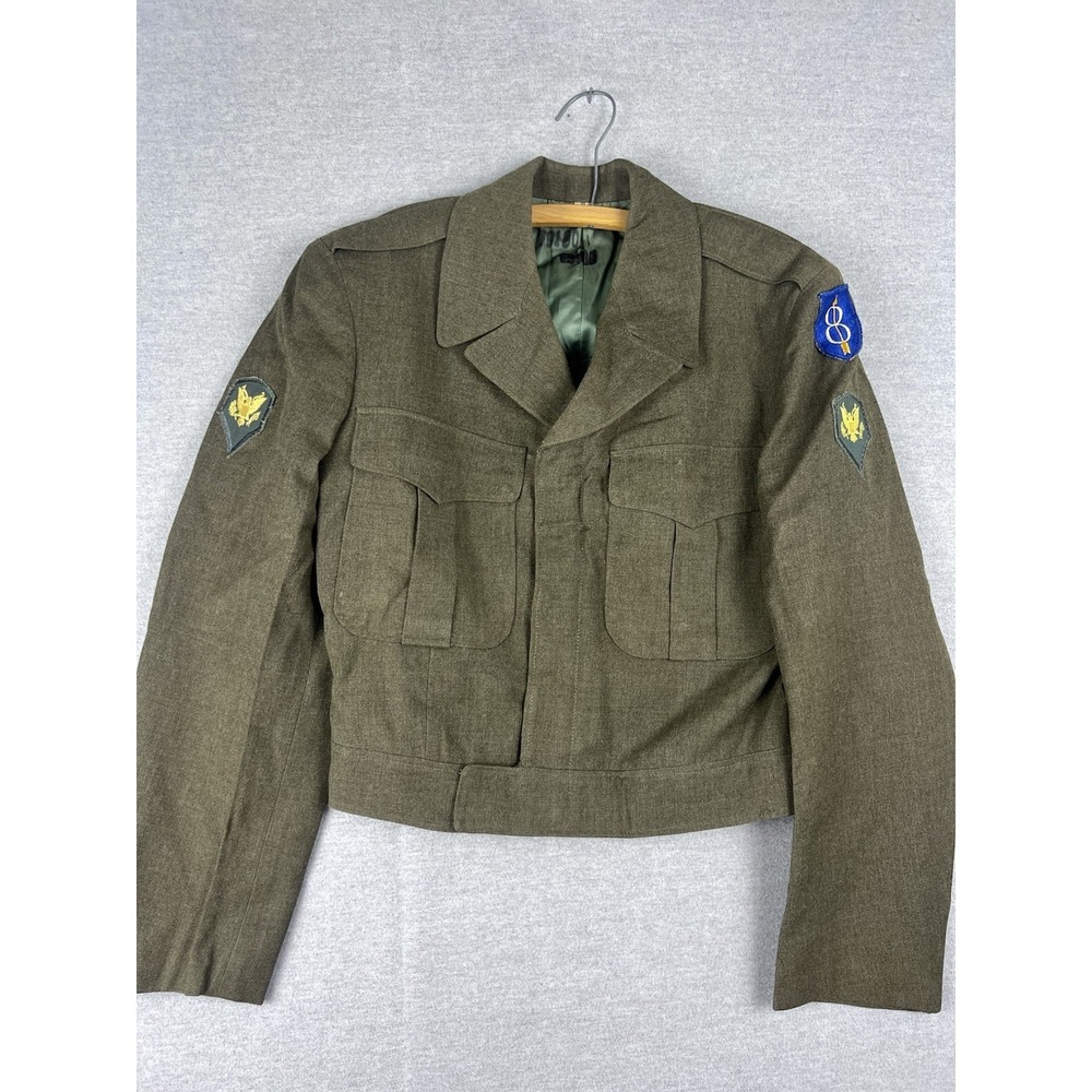 Vintage 1955 US Army M-1950 Wool Serge‎ Eisenhower Ike Jacket 38R Olive Drab OG